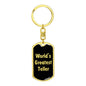 World's Greatest Teller v2 - Luxury Dog Tag Keychain