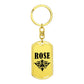 Rose v01a - Luxury Dog Tag Keychain