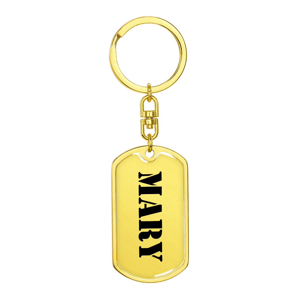Mary - Luxury Dog Tag Keychain