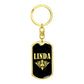Linda v02a - Luxury Dog Tag Keychain