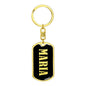 Maria v02 - Luxury Dog Tag Keychain
