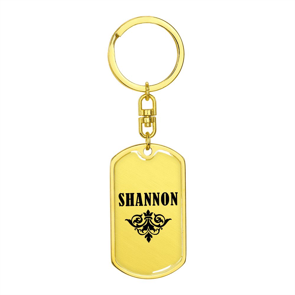 Shannon v01a - Luxury Dog Tag Keychain