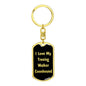Love My Treeing Walker Coonhound v5 - Luxury Dog Tag Keychain