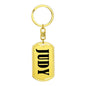Judy v01 - Luxury Dog Tag Keychain