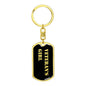 Veteran's Girl v2 - Luxury Dog Tag Keychain