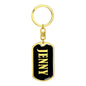 Jenny v02 - Luxury Dog Tag Keychain