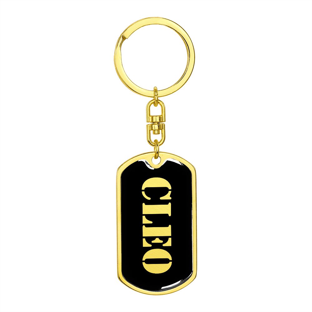 Cleo v2 - Luxury Dog Tag Keychain