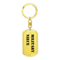 Military Niece - Luxury Dog Tag Keychain