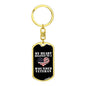 My Heart Belongs To A Wounded Veteran - Luxury Dog Tag Keychain