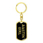 Austin Girl v5 - Luxury Dog Tag Keychain