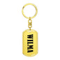 Wilma v01 - Luxury Dog Tag Keychain