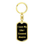 Love My Lilac-Crowned Amazon v2 - Luxury Dog Tag Keychain
