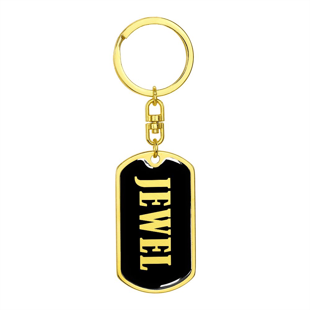 Jewel v02 - Luxury Dog Tag Keychain