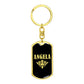 Angela v02a - Luxury Dog Tag Keychain