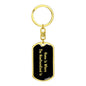 Newfoundland's Home v2 - Luxury Dog Tag Keychain