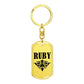 Ruby v01a - Luxury Dog Tag Keychain