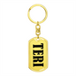 Teri v01 - Luxury Dog Tag Keychain