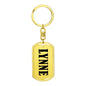 Lynne v01 - Luxury Dog Tag Keychain