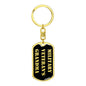 Military Veteran's Grandma v2 - Luxury Dog Tag Keychain