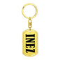 Inez v01 - Luxury Dog Tag Keychain