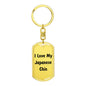 Love My Japanese Chin v4 - Luxury Dog Tag Keychain