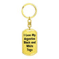 Love My Argentine Black and White Tegu - Luxury Dog Tag Keychain