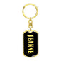 Jeanne v02 - Luxury Dog Tag Keychain