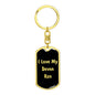 Love My Devon Rex v2 - Luxury Dog Tag Keychain