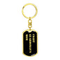 Coast Guardsman's Mom v2 - Luxury Dog Tag Keychain