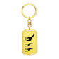 Mama Giraffe With 2 Calves - Luxury Dog Tag Keychain