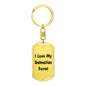 Love My Dalmatian Ferret - Luxury Dog Tag Keychain