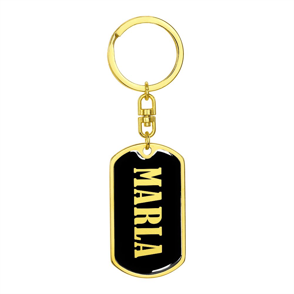 Marla v02 - Luxury Dog Tag Keychain