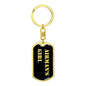 Airman's Girl v2 - Luxury Dog Tag Keychain