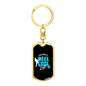 Reel Cool Dad - Luxury Dog Tag Keychain