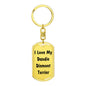 Love My Dandie Dinmont Terrier v4 - Luxury Dog Tag Keychain
