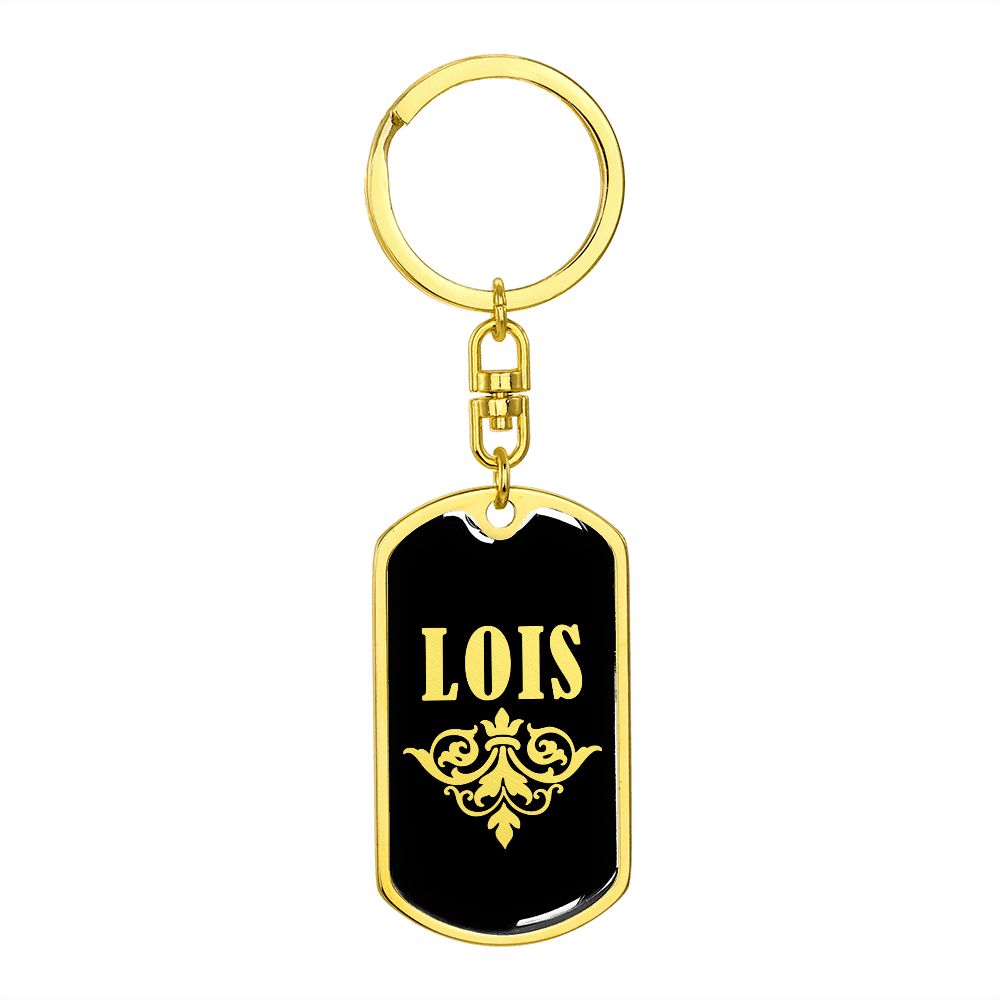 Lois v02a - Luxury Dog Tag Keychain