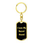 Love My Basset Hound v5 - Luxury Dog Tag Keychain