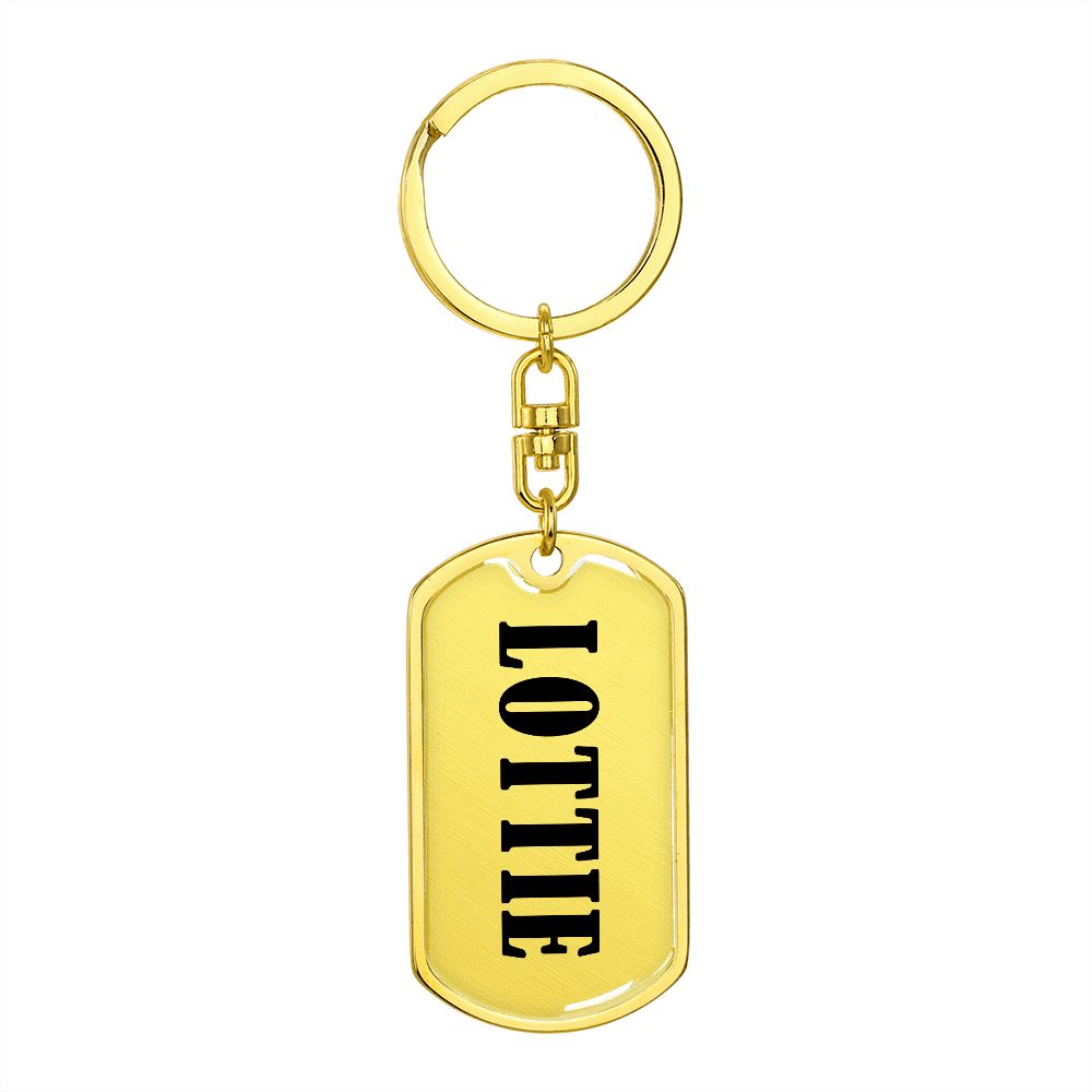 Lottie v01 - Luxury Dog Tag Keychain