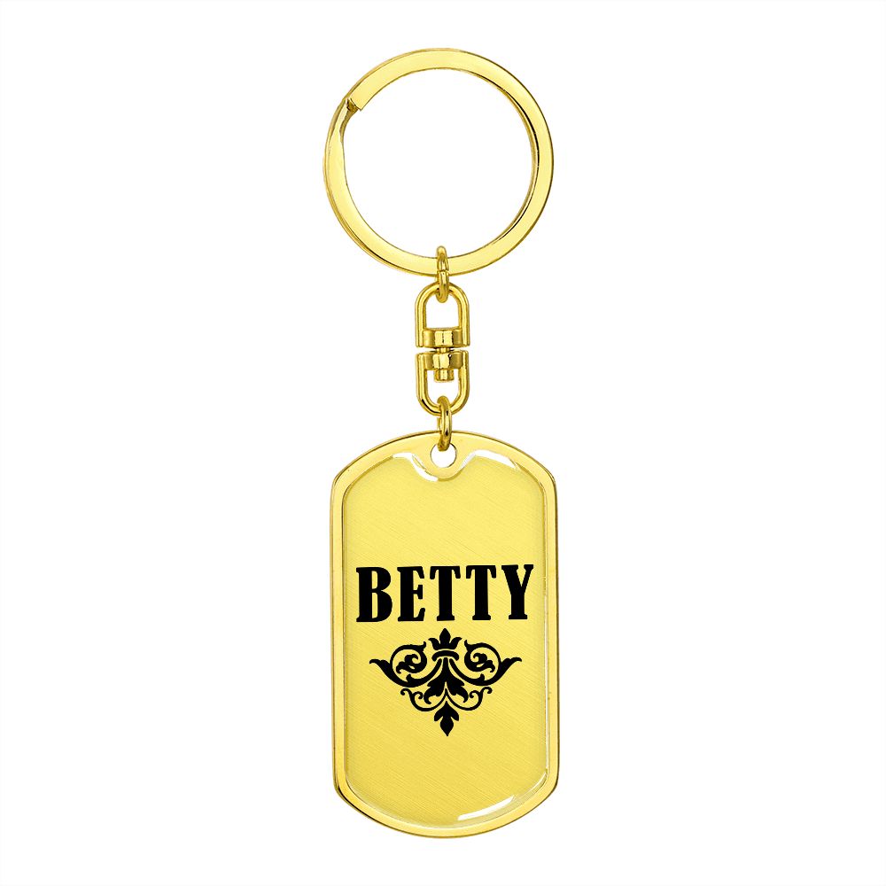 Betty v01a - Luxury Dog Tag Keychain