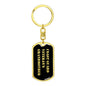 Coast Guard Veteran's Grandmother v2 - Luxury Dog Tag Keychain