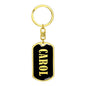 Carol v02 - Luxury Dog Tag Keychain