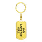 San Antonio Girl v4 - Luxury Dog Tag Keychain