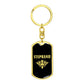 Stephanie v02a - Luxury Dog Tag Keychain