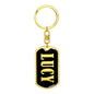 Lucy v02 - Luxury Dog Tag Keychain