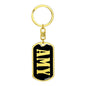 Amy v02 - Luxury Dog Tag Keychain