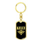 Kelly v02a - Luxury Dog Tag Keychain