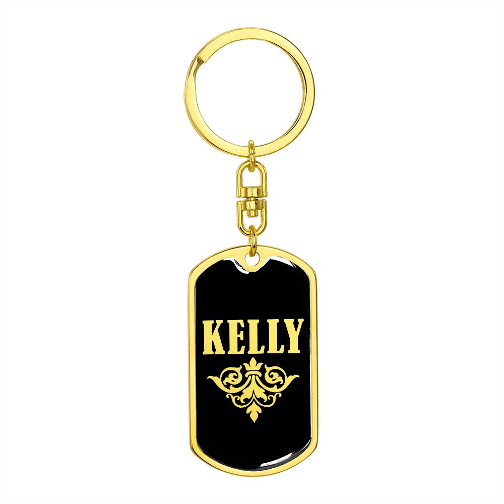 Kelly v02a - Luxury Dog Tag Keychain