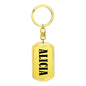 Alicia v01 - Luxury Dog Tag Keychain