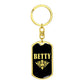 Betty v02a - Luxury Dog Tag Keychain