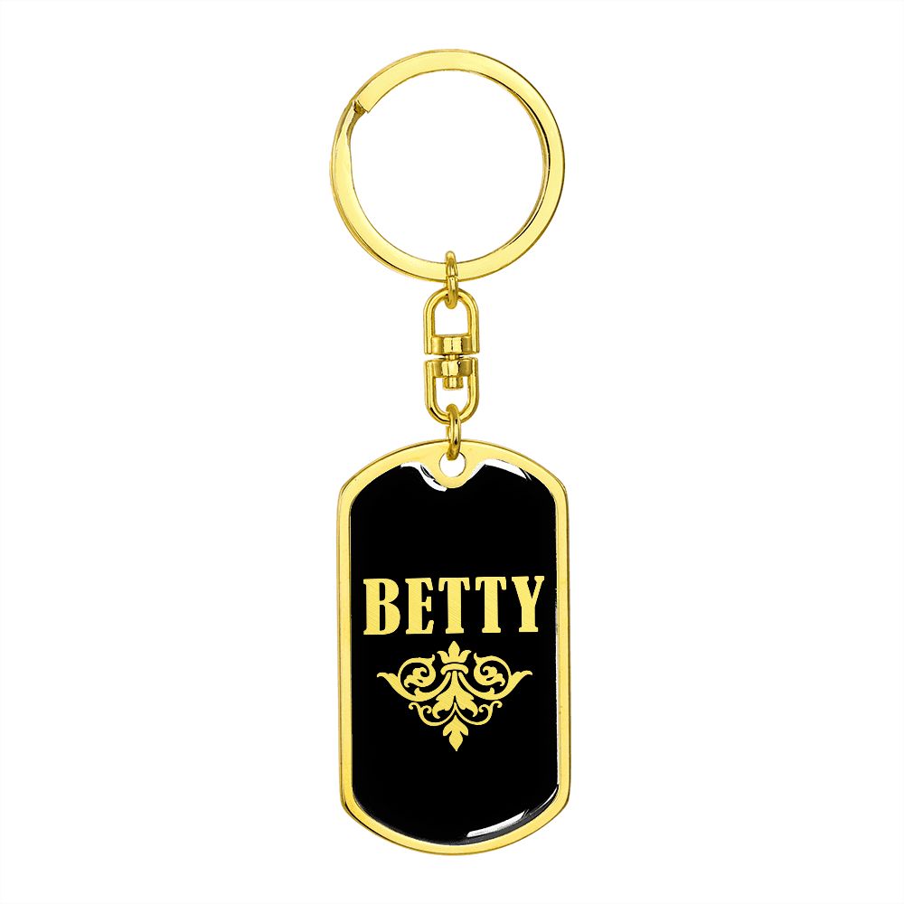 Betty v02a - Luxury Dog Tag Keychain